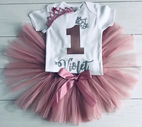personalised 1st birthday outfit girl