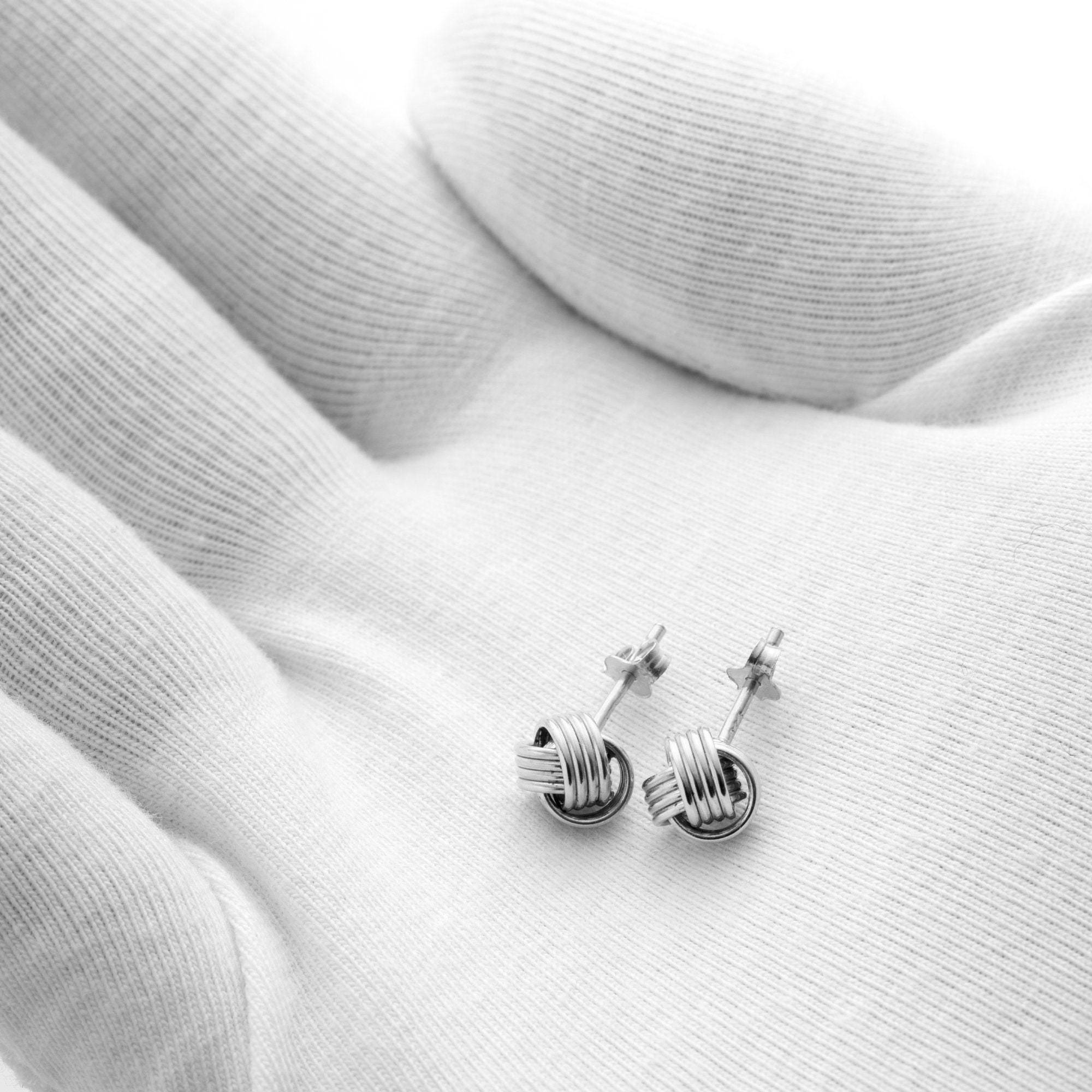 Buy Sterling Silver Love Knot Stud Earrings. Celtic Knot Twist