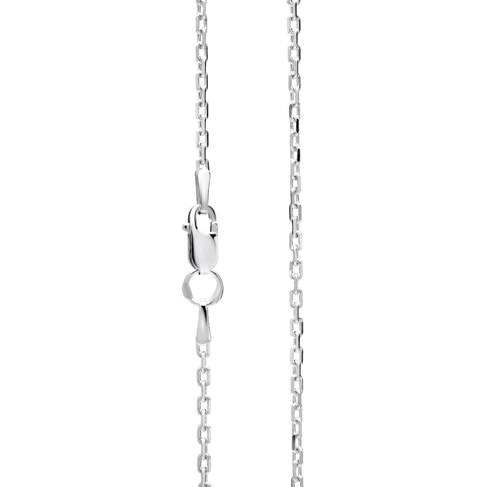 Sterling silver trace chain necklace featuring 1.4 mm width Etsy