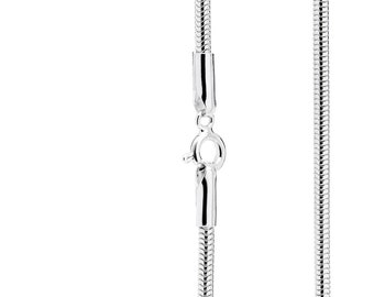 Sterling Silver Snake Chain Necklace  – Unisex style, 2mm thick, available in a choice of lengths. Great as a gift.