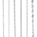925 Sterling silver chain necklace for men or women in Various lengths