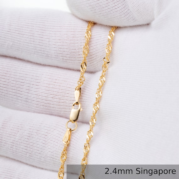 Gold Chain, 24 Gold Necklace, Fake Gold Chain for Men, Feel Real Solid 18k  Gold Plated Fake Chain Necklace 24 Inch 10MM