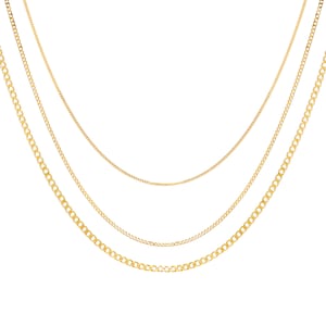 24K Gold Chain Necklace Gift for Her Choker or Him Curb Necklace Various lengths