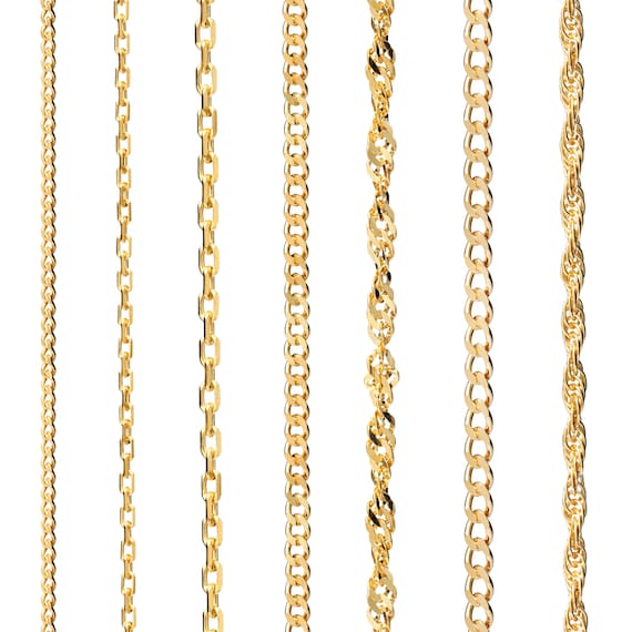 24K Gold Chain Necklace in Various Styles. Perfect Gift for Her Choker or  Him Curb Trace or Prince of Wales Necklace Various Lengths -  Canada