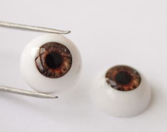 BJD Realistic Acrylic brown Doll Eyes One Pair with MAGIC  choose a size
