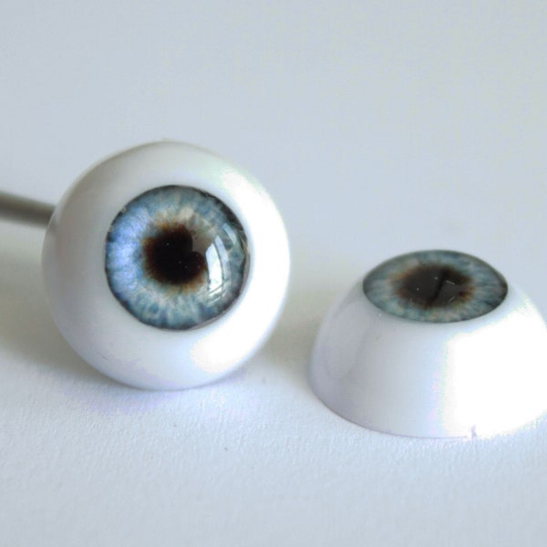 Yeux de poupée bleus acryliques réalistes BJD, une paire d'yeux de poupée, taille 12 mm 14 mm 16 mm