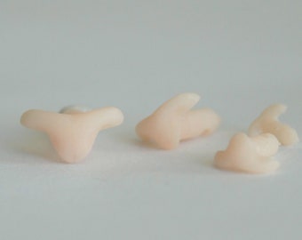 set plastic noses High quality for toy, animal noses, cat noses, needle felting noses - price for set of 4 items light light pink Nose
