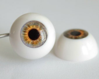 Reborn Augen BJD Realistische Acrylfarbe Blau Ein Paar mit MAGIC Größe 18 mm oder 20 mm