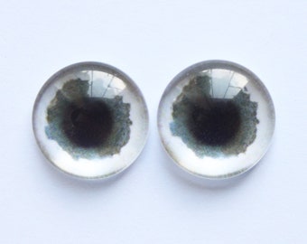 Black eyes for parrot Taxidermy glass eyes for bird Cabochons eyes Glass eyes for animal Glass Eyes On Wire Pin Posts for Needle Felting