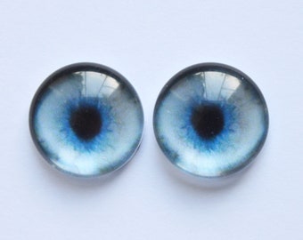 Blue Glass Eyes for Husky Taxidermy glass eyes for dog Cabochons eyes Glass eyes for animal toys Glass Eyes On Wire Pin Posts Needle Felting