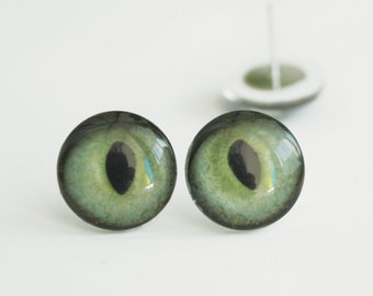 Glass Eyes for cat Taxidermy glass eyes for toy Cabochons eyes Glass eyes for animal toys Glass Eyes On Wire Pin Posts Needle Felting