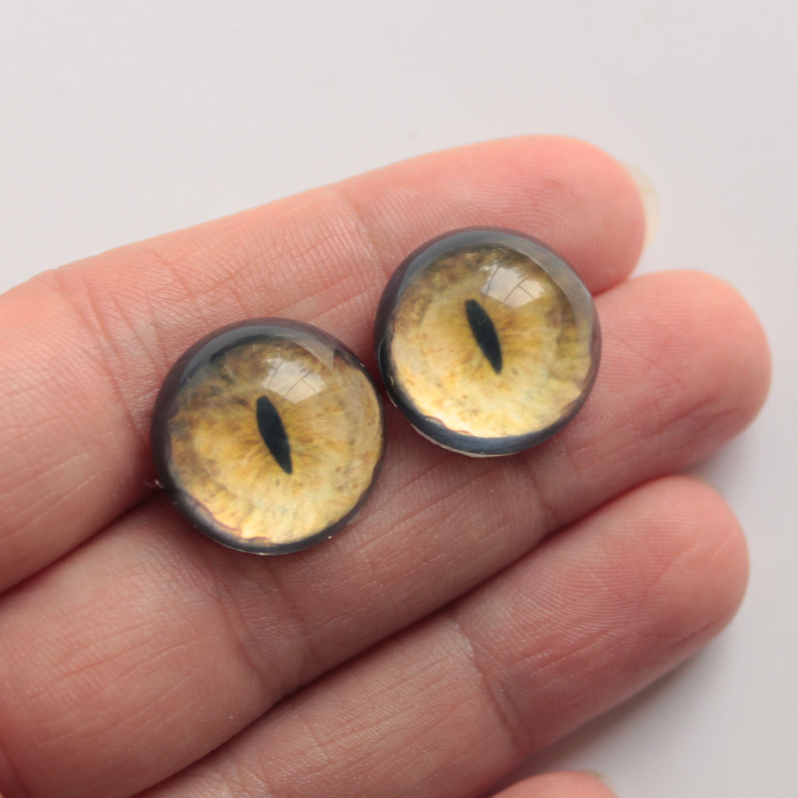 18 Mm Glass Eyes for Cat Taxidermy Glass Hemisphere Eyes Glass Etsy