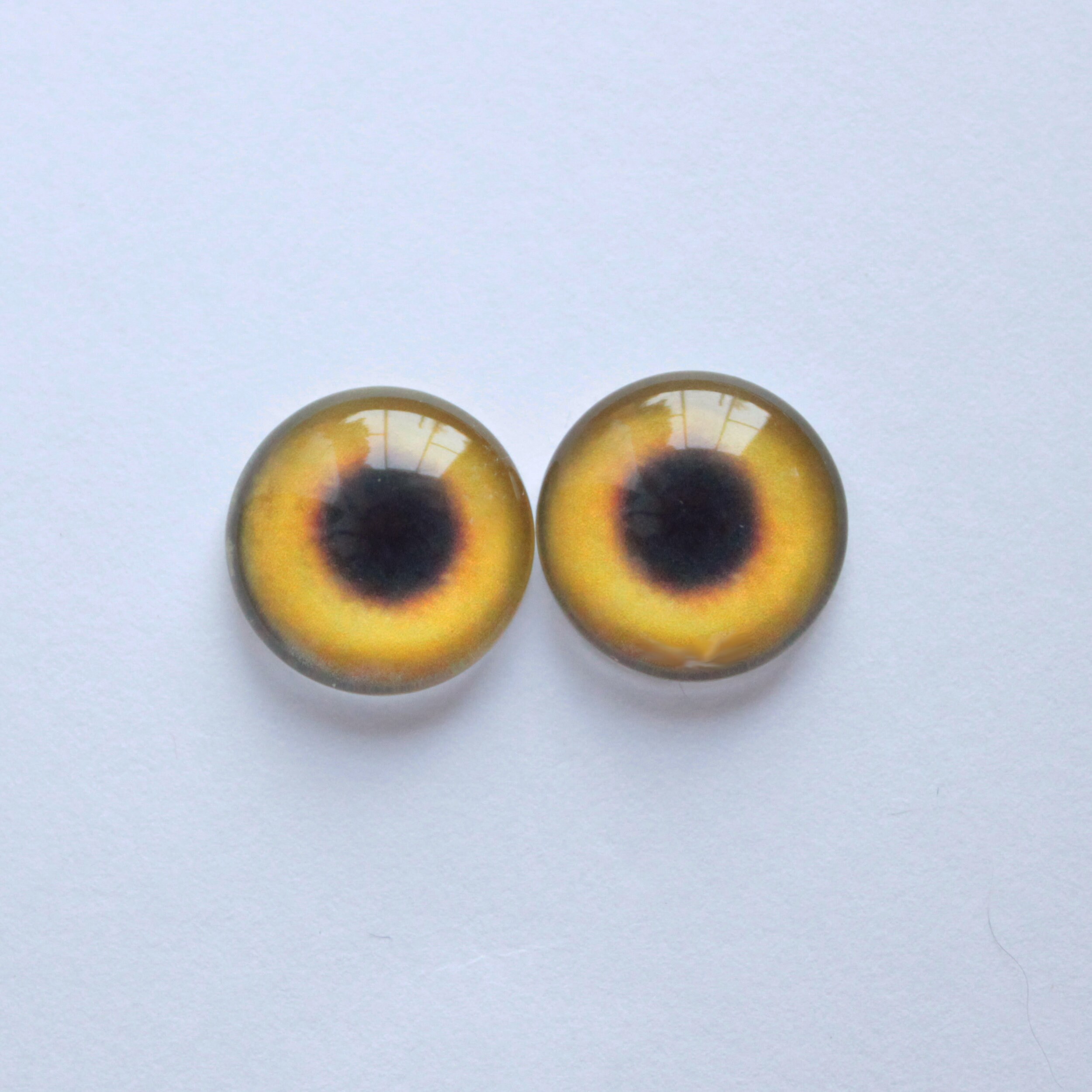 Yellow Owl Glass Eyes Taxidermy glass eyes for toy Cabochons Etsy
