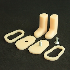 Set di stampi Blythe per realizzare scarpe Stampo per scarpe stampato in 3D per bambole Blythe, stampo per scarpe per bambole da 25 mm