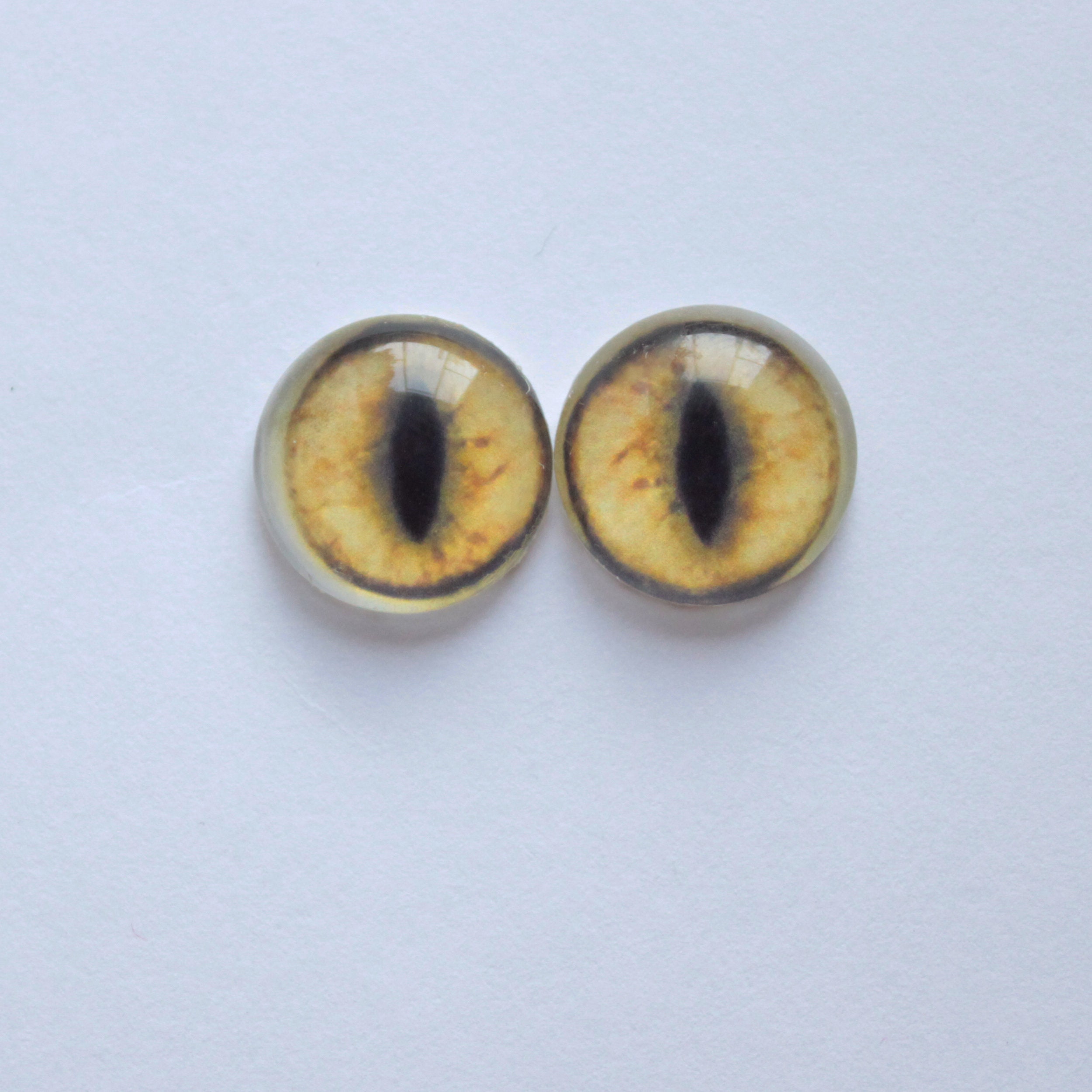 Yellow Glass Eyes Taxidermy glass eyes for toy Cabochons eyes Etsy