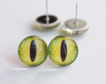 Glazen ogen voor dragon gele dragon eye glazen ogen voor pop Cabochons Eyes On Wire Pin Posts voor naaldvilten