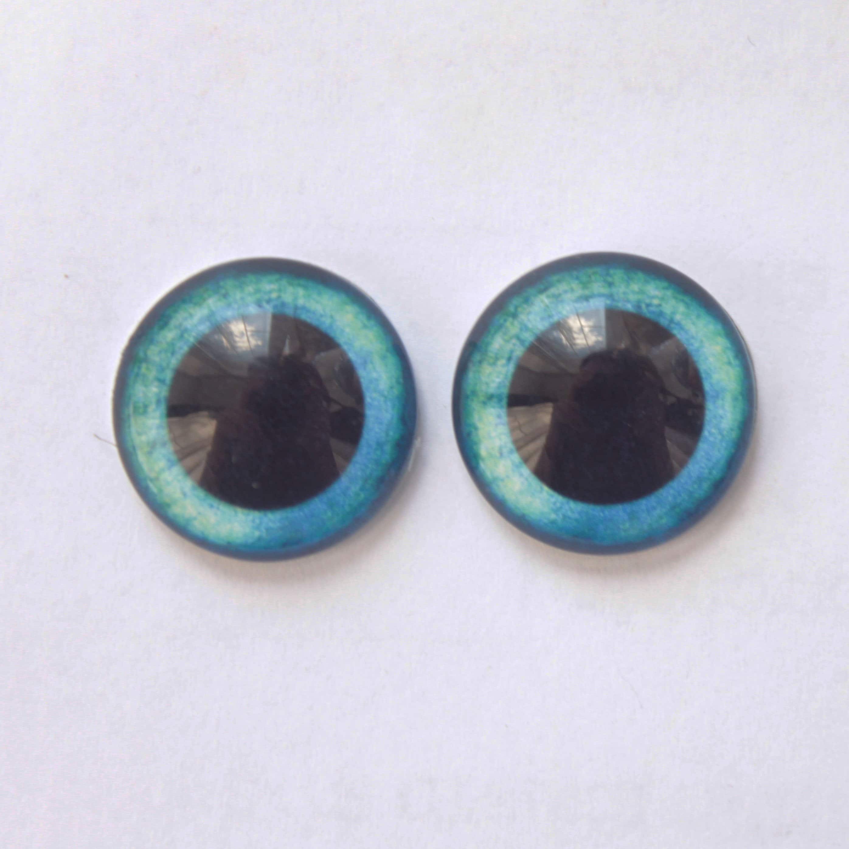 blue cut glass for eyes