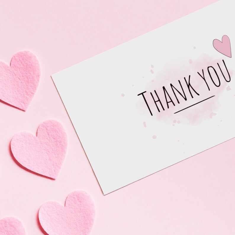 Small Thank You Cards Business Card Size 2x35 Etsy