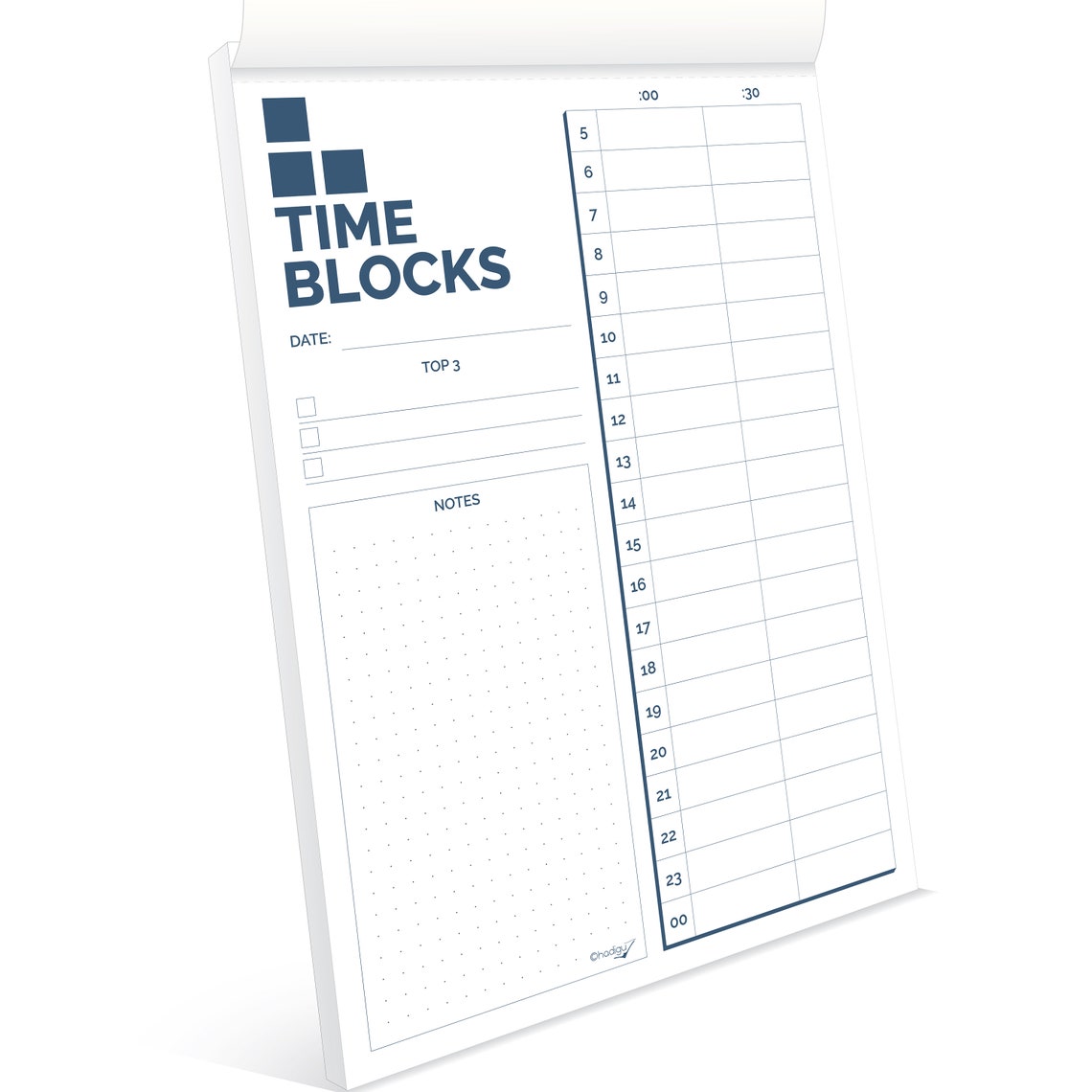 Hadigu Time Blocking Planner Notepad 10x7 Hardcover, Daily Time Box ...