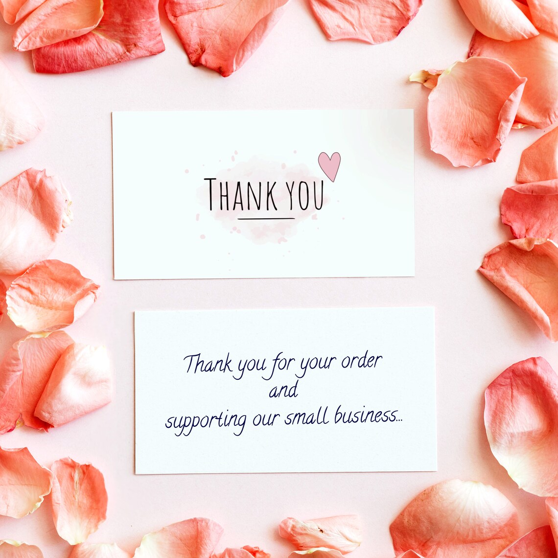 Small Thank You Cards Business Card Size 2x35 Etsy