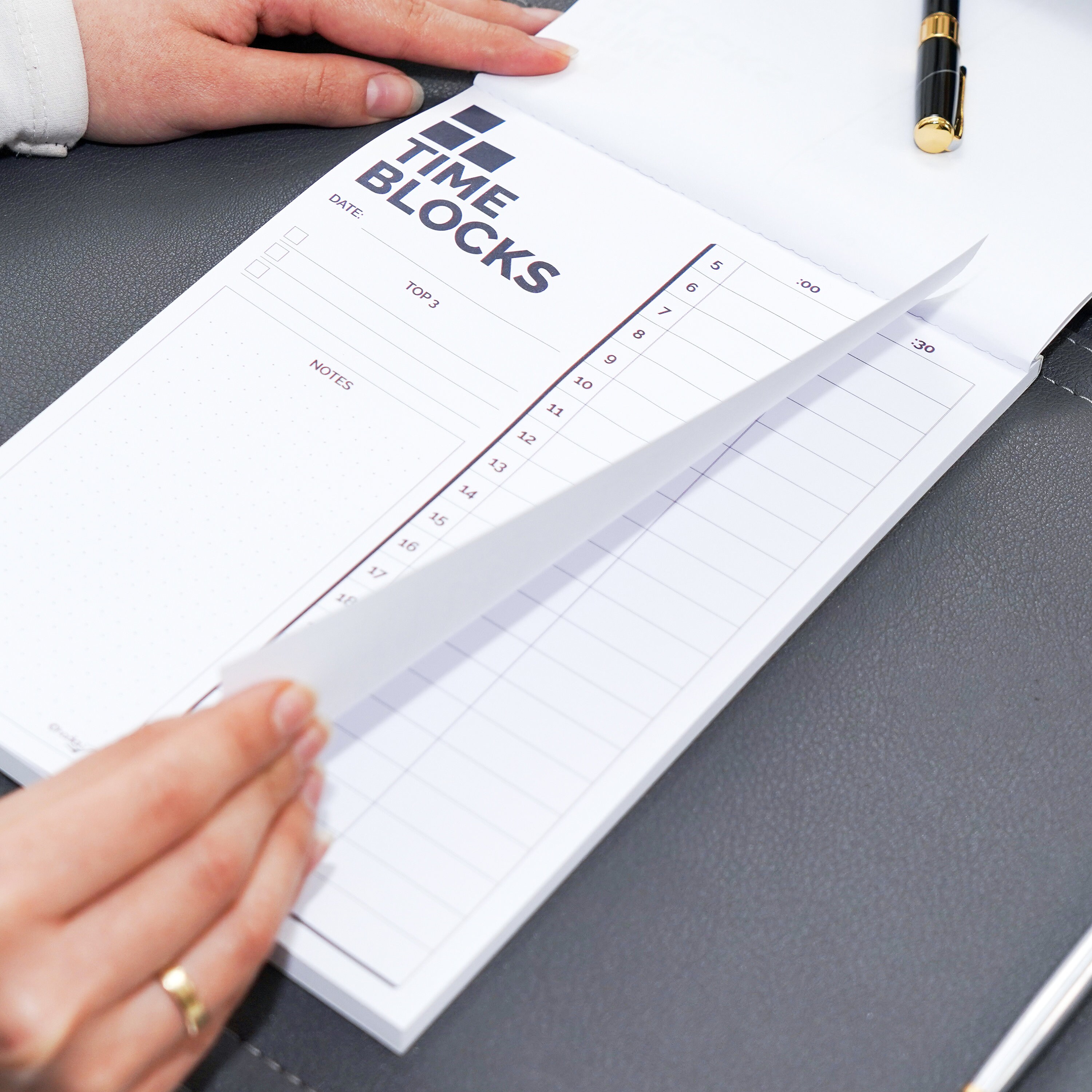 Hadigu Time Blocking Planner Notepad 10"x7" Hardcover, Daily Time Box ...