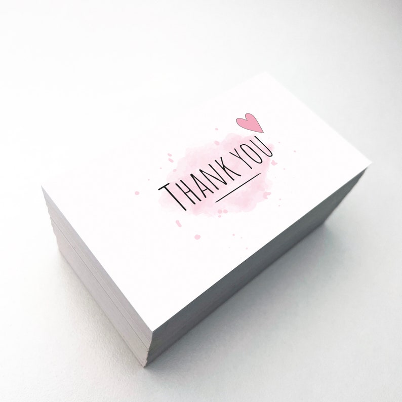 Small Thank You Cards Business Card Size 2x35 Etsy