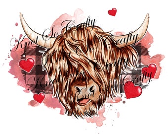 highland cow valentine download