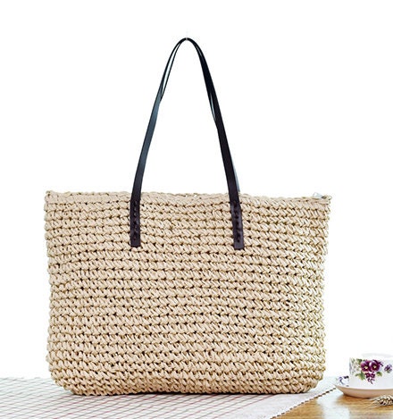 Handmade Woven Shoulder Bag/straw Tote Perfect for Spring - Etsy