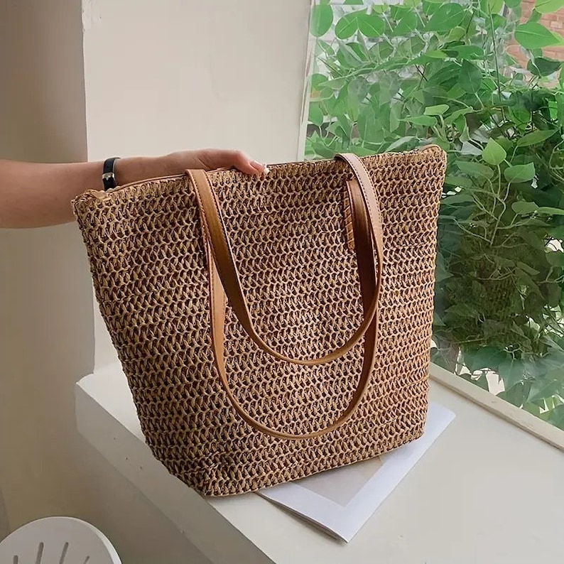 Raffia Bags Straw Purses For Summer 2021 Beach Purse Women's