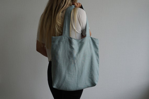 linen beach bag