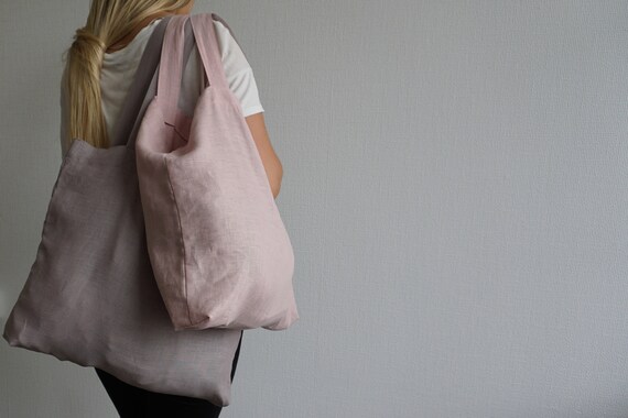linen beach tote
