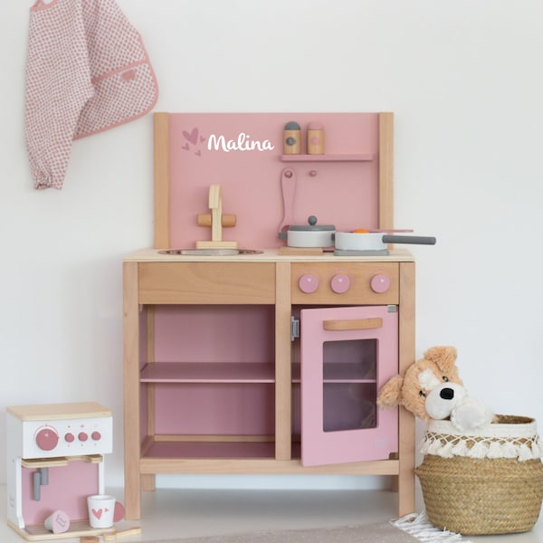 Kinderküche Holz rosa, Spielküche Kinder aus Holz, personalisierbar, Geschenkidee Ostern Kinder