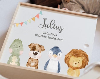 Boîte à souvenirs personnalisée, boîte à souvenirs bébé, cadeau bébé naissance, boîte à souvenirs bébé, cadeau de naissance, boîte à souvenirs bois
