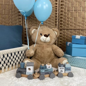 Personalized baby gifts, gift for birth, personalized train, baby gifts for birth