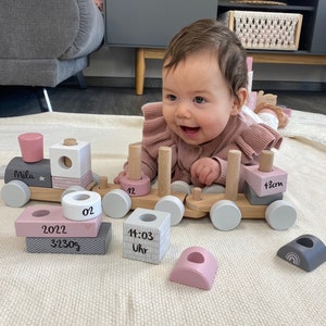 Gift for birth, personalized baby gifts, personalized train, gift birth