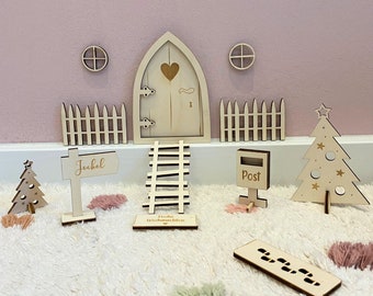 Gnome door Christmas gnome gnome accessories Advent calendar children's elf door gnome door set Christmas gifts gnome house