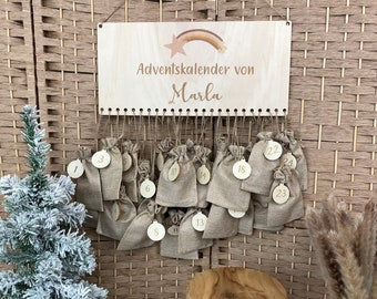 Adventskalender zum befüllen, Sternschnuppe, Adventskalender Holz Adventskalender personalisiert Adventskalender DIY Weihnachtsdeko