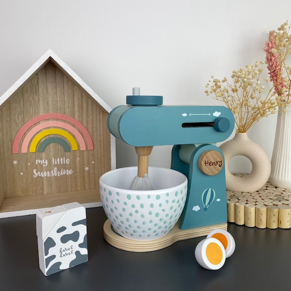 Kinderküchen Zubehör, Mixer/Küchenmaschine mint, personalisierbar, Ostergeschenke Kinder