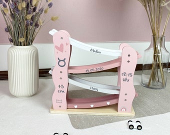 Baby gift birth, personalized marble run heart pink customizable, gift birth, Easter gifts children