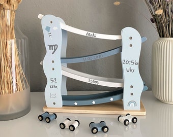 Baptism gift, extraordinary personalized marble run dragon blue, customizable, gifts Easter baby