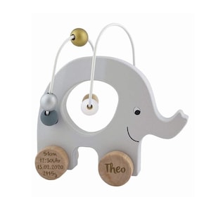 Motor skills loop elephant gold/silver | customizable