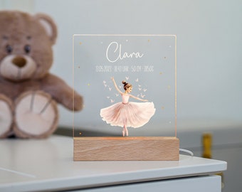 Night light for children, ballerina, personalized night light, baby gift, birth gift