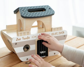Noah&#39;s Ark, baby gift, personalized gift, wooden toy, Montessori toy, baby gift, customizable