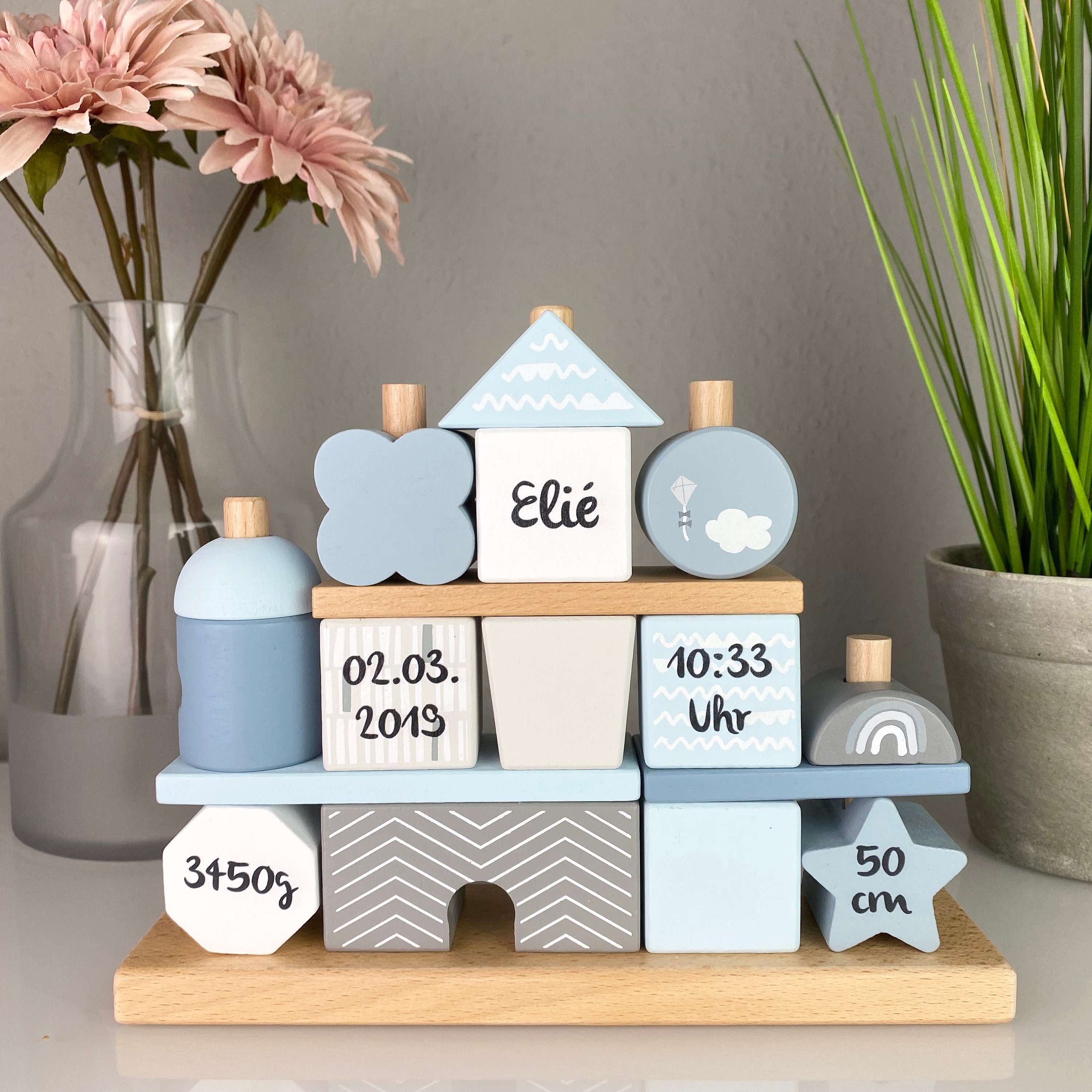 personalisierte baby spielzeug Personalisierte Geschenke Baby, Geschenke Geburt Junge, Steckspiel Haus