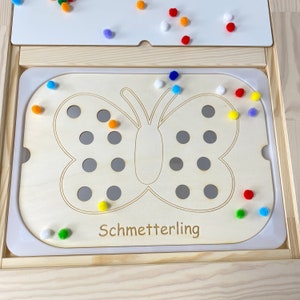 Gift 1st birthday, activity plate Flisat Trofast insert, sorting game Montessori butterfly, fine motor skills promote sensory plate