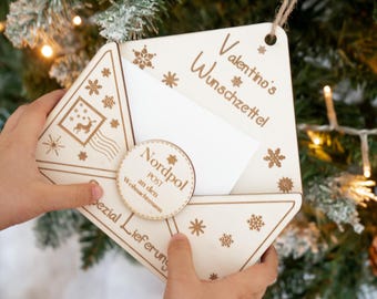 Christmas wish list, Christmas letter, wish list, letter to Santa Claus, letter to Father Christmas, Christmas decoration wood