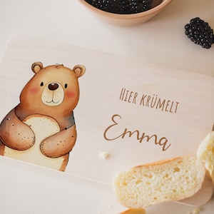 Breakfast board personalized, bear, breakfast board children, baby gifts, gift 1st birthday, birth
