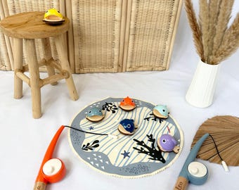 Montessorie Spielzeug ab 2 Jahren, Angespiel magnet personalisiert, Holzspielzeug personalisiert, 2 Geburtstag Mädchen Junge