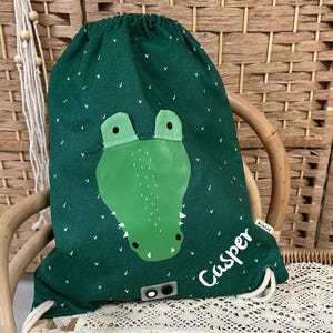 Children's gym bag personalized crocodile, children's gym bag, kindergarten gym bag, gym bag, sports bag, fitness bag, gym bag