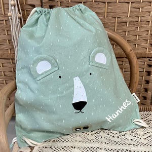 Children's gym bag personalized polar bear, children's gym bag, kindergarten gym bag, gym bag, sports bag, sports bag, gym bag